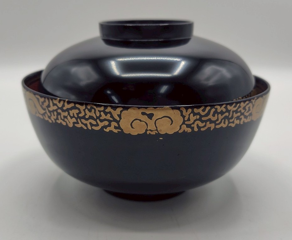 橘屋友七 黒内捻子蒔絵吸物椀 10客組 - kaji